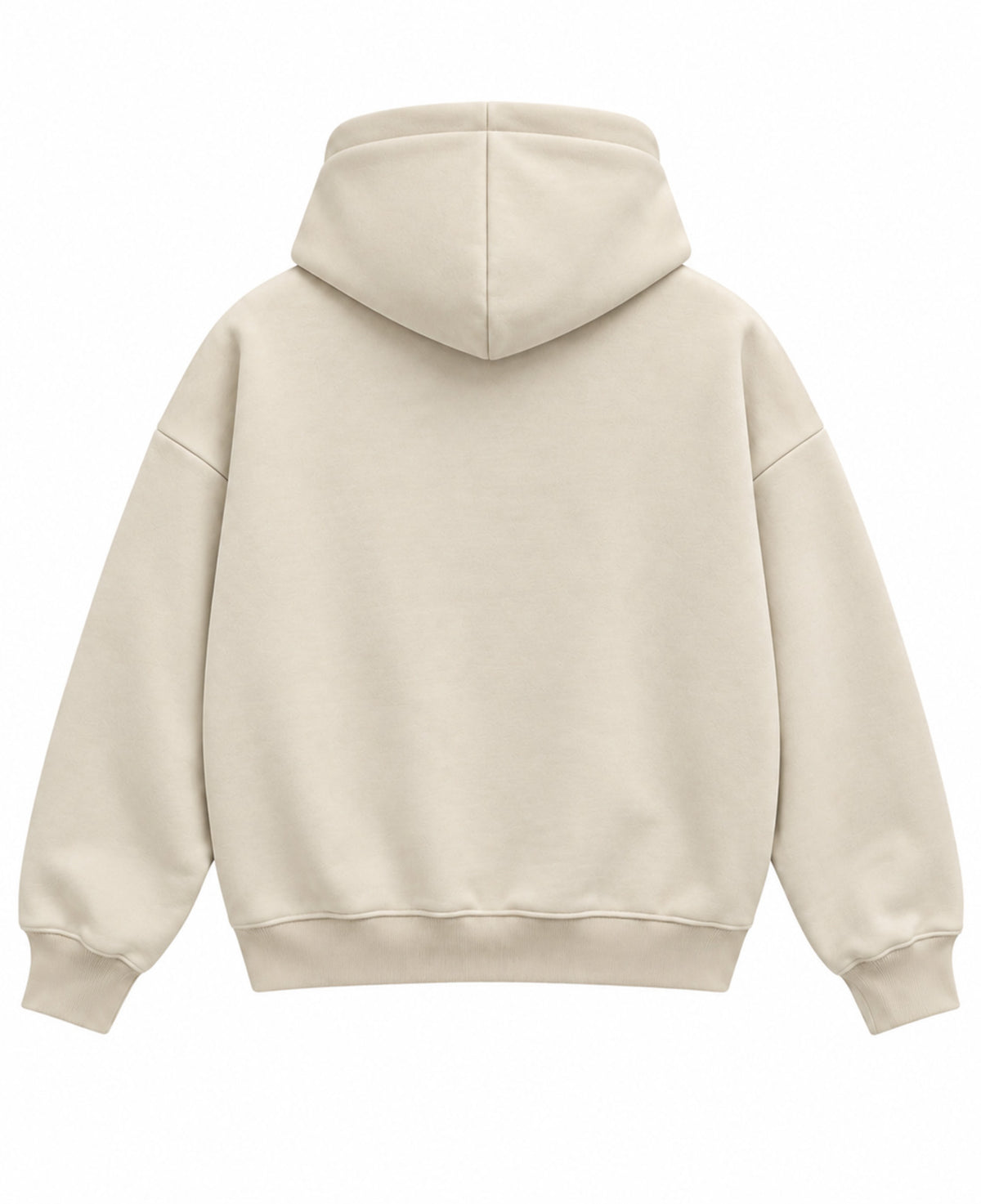 Cream Boxy Hoodie Back Design