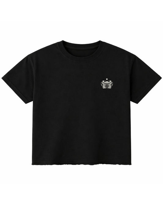 Black Boxy Fit T-shirt Front Design