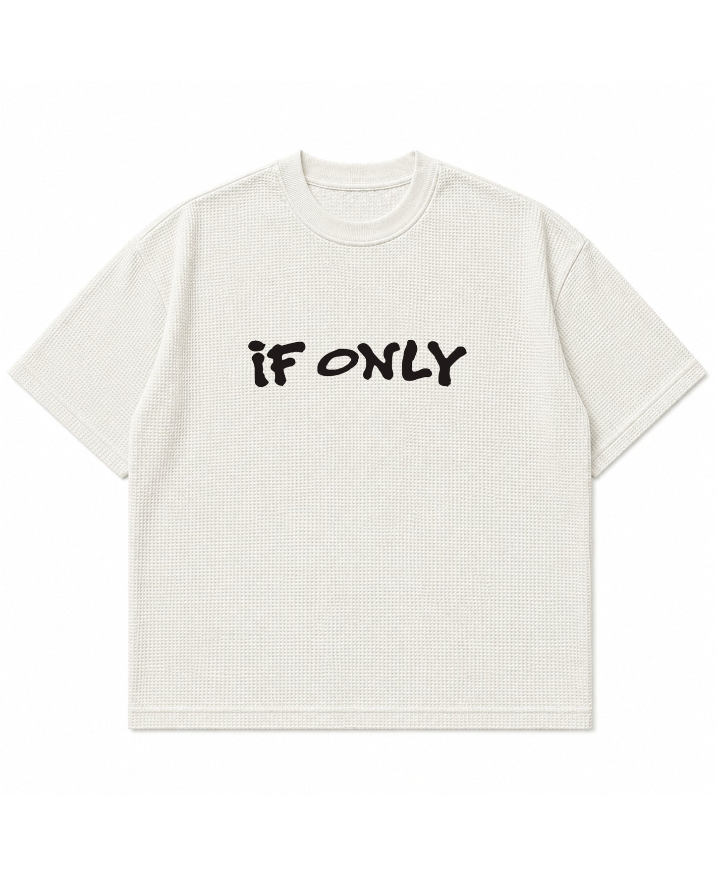 Off-white waffle boxy fit Front Design