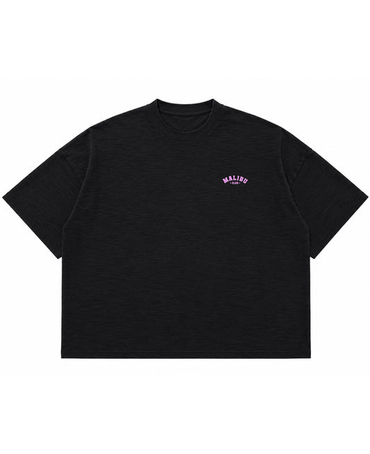 Graphite Boxy Slub tee Front Design