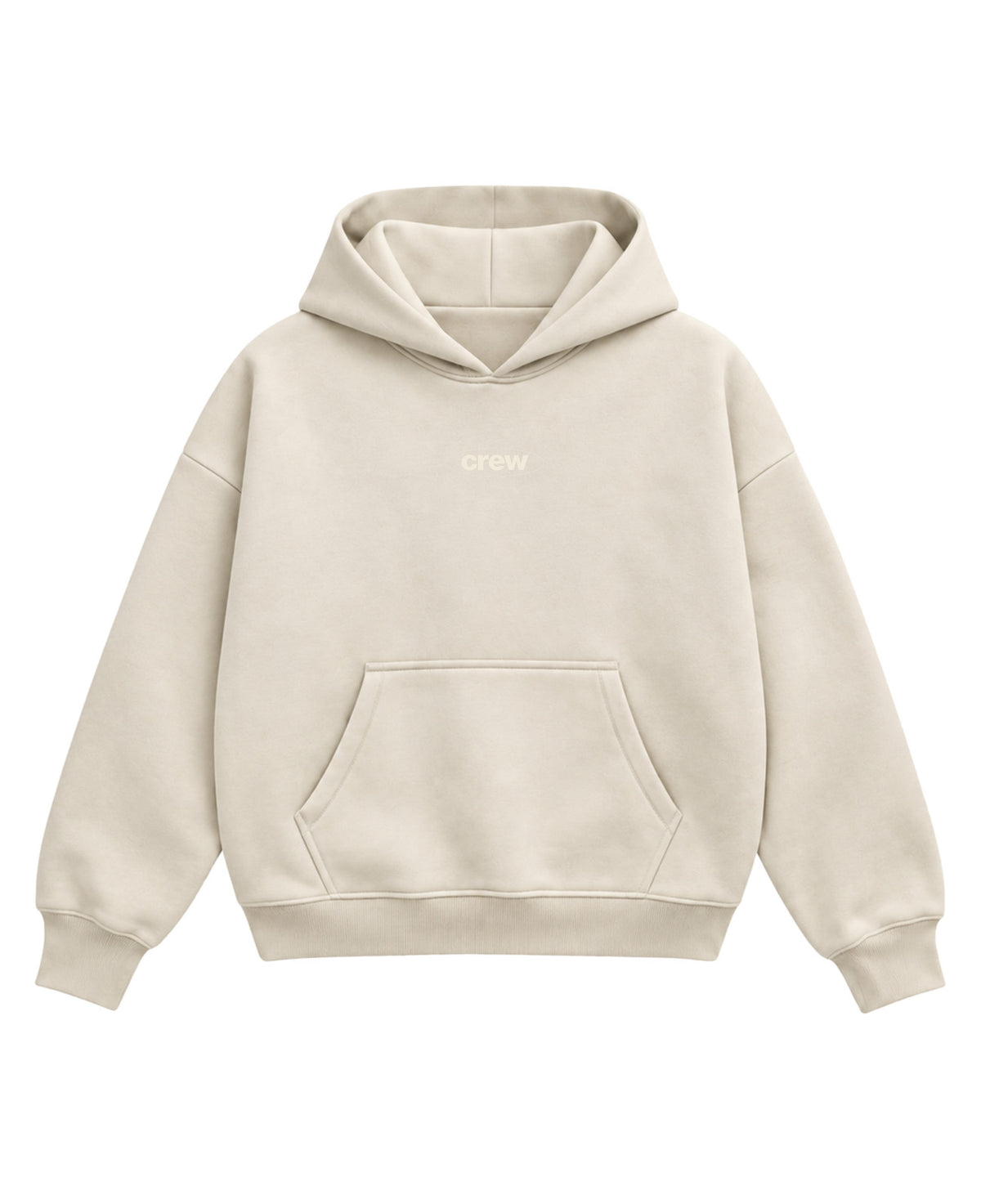 Cream Boxy Hoodie Front Design