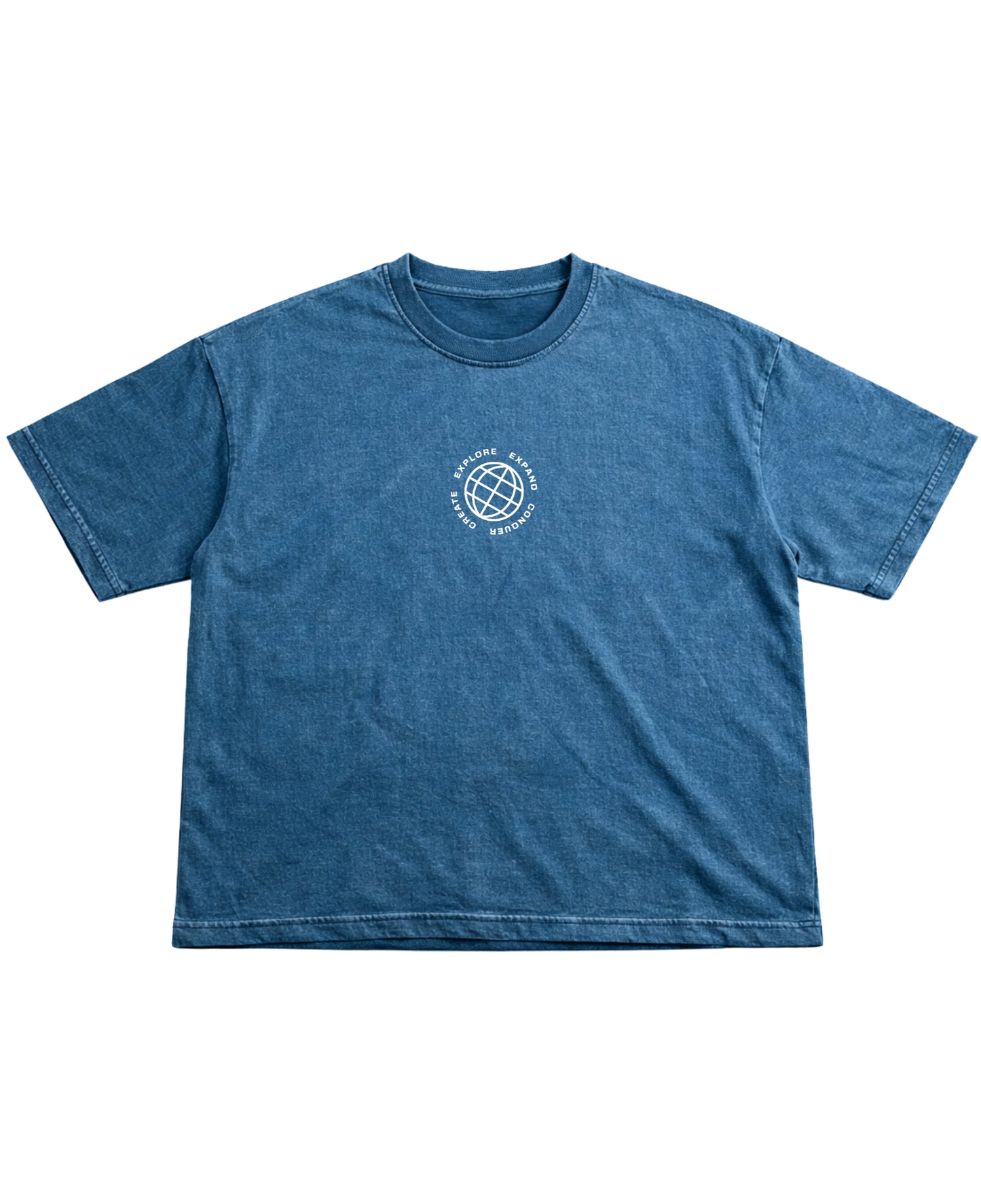 Denim Wash Boxy Fit T-shirt Front Design