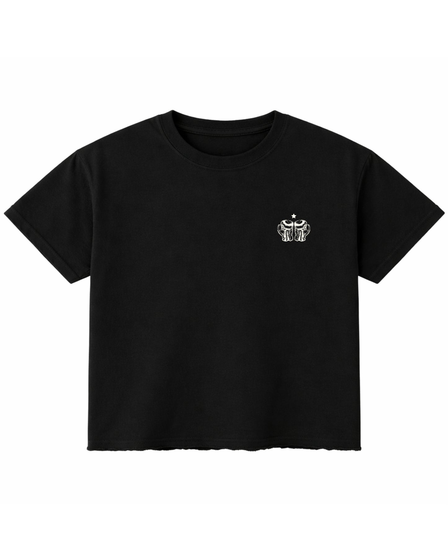 Black Boxy Fit T-shirt Front Design