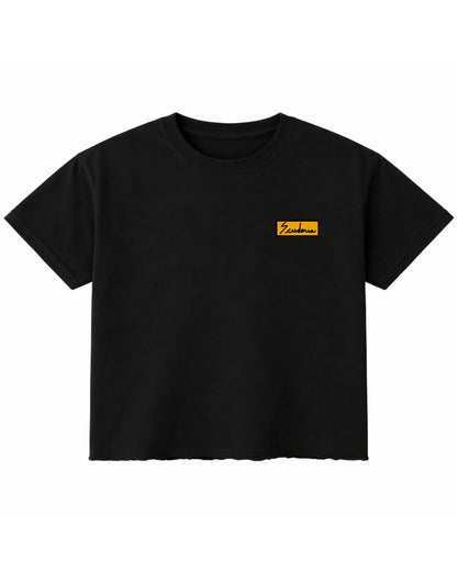 Black Boxy Fit T-shirt Front Design