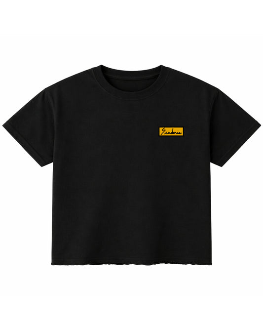 Black Boxy Fit T-shirt Front Design