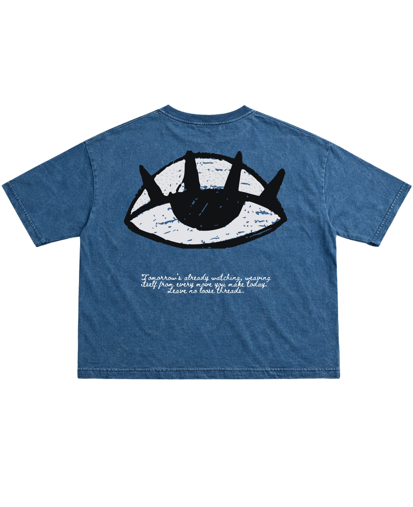 Denim Wash Boxy Fit T-shirt Back Design