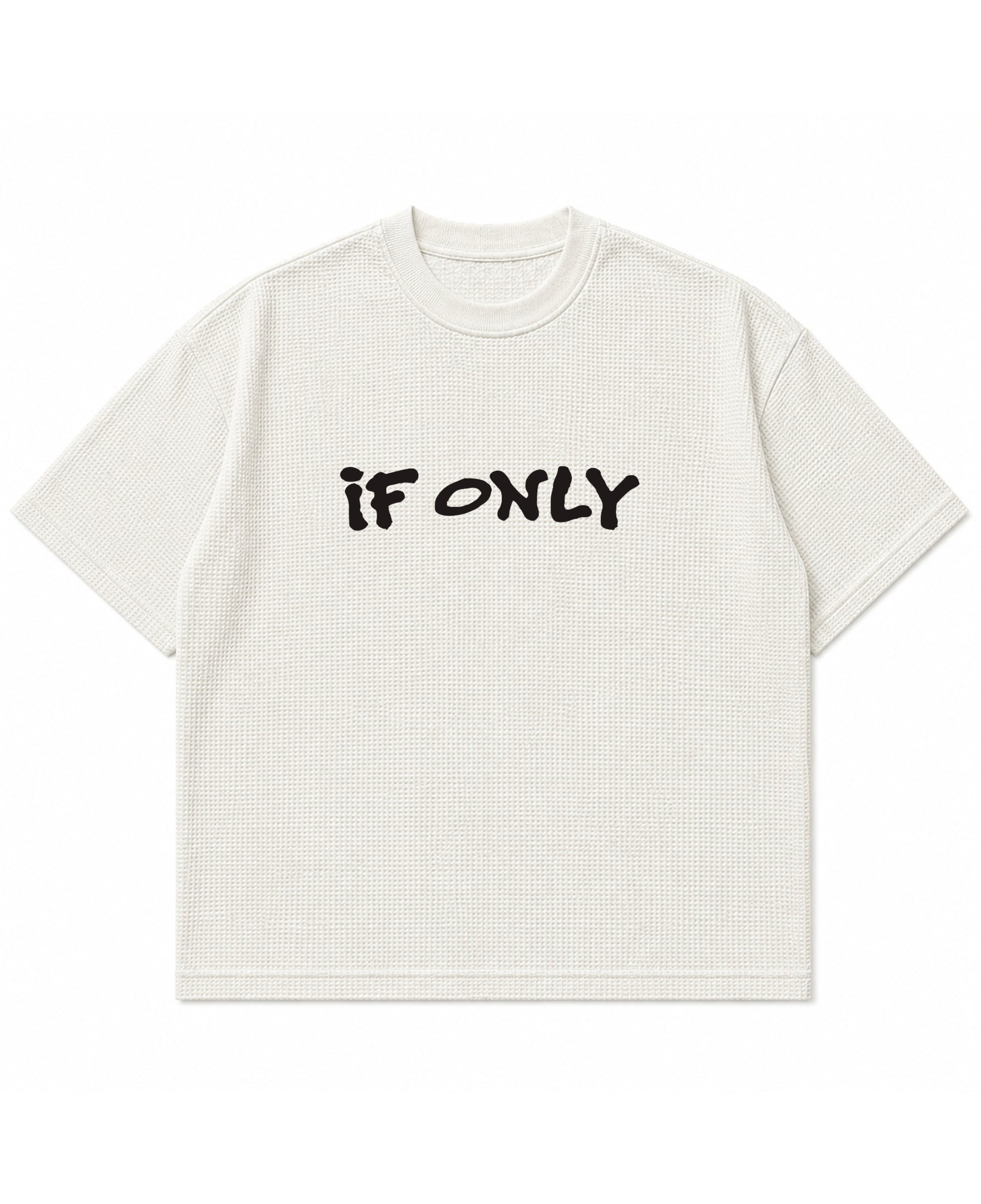 Off-white waffle boxy fit Front Design