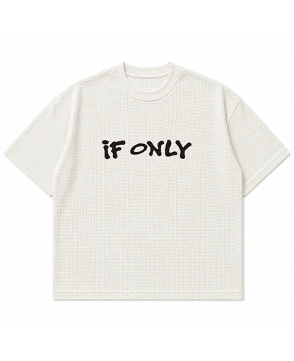 Off-white waffle boxy fit Front Design