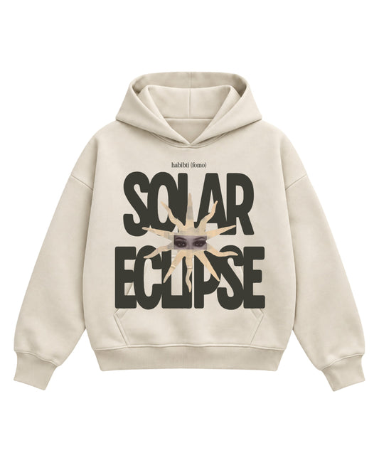 Cream Boxy Hoodie Front Design