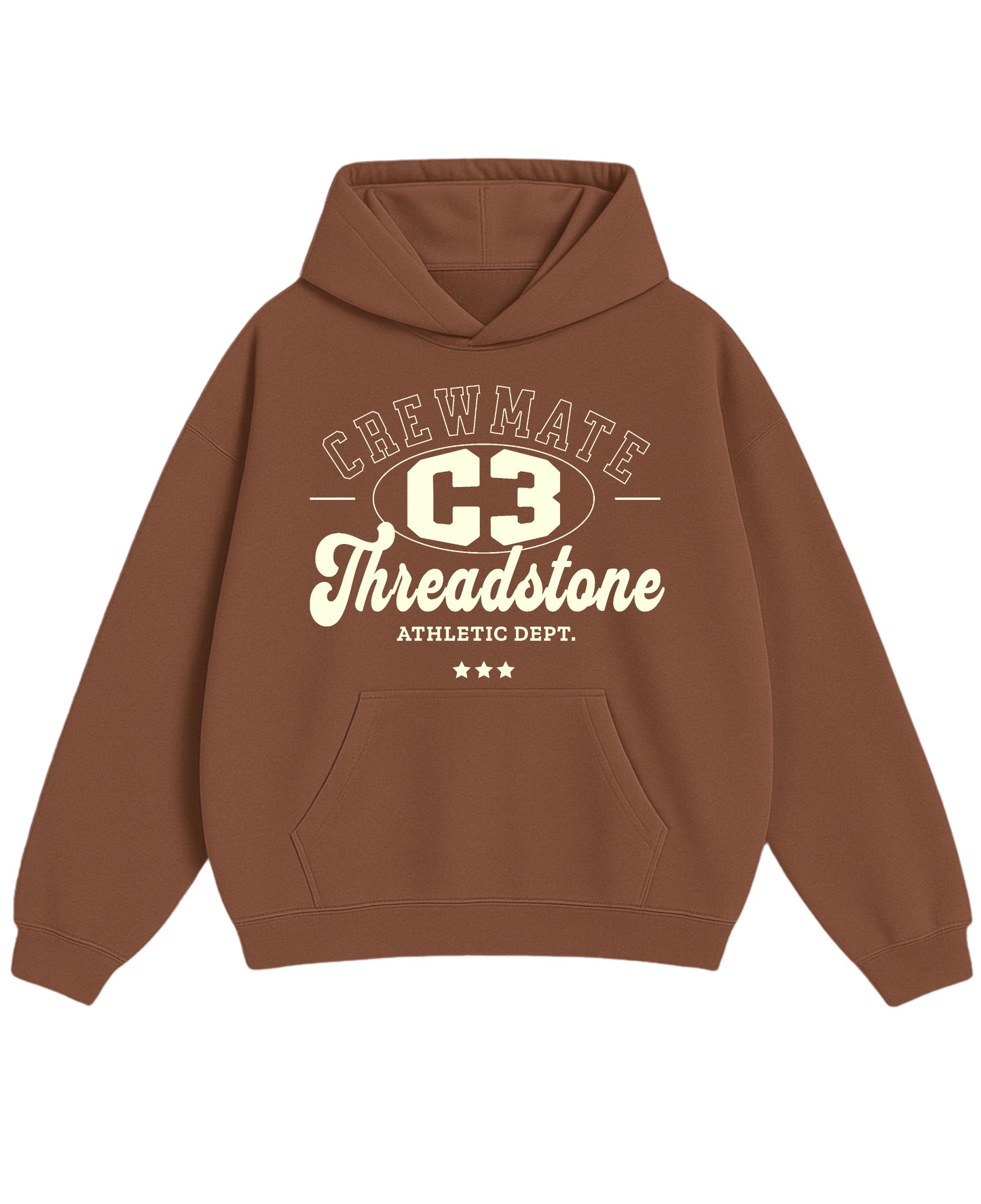 Mocha Brown Oversized Hoodie Front Design