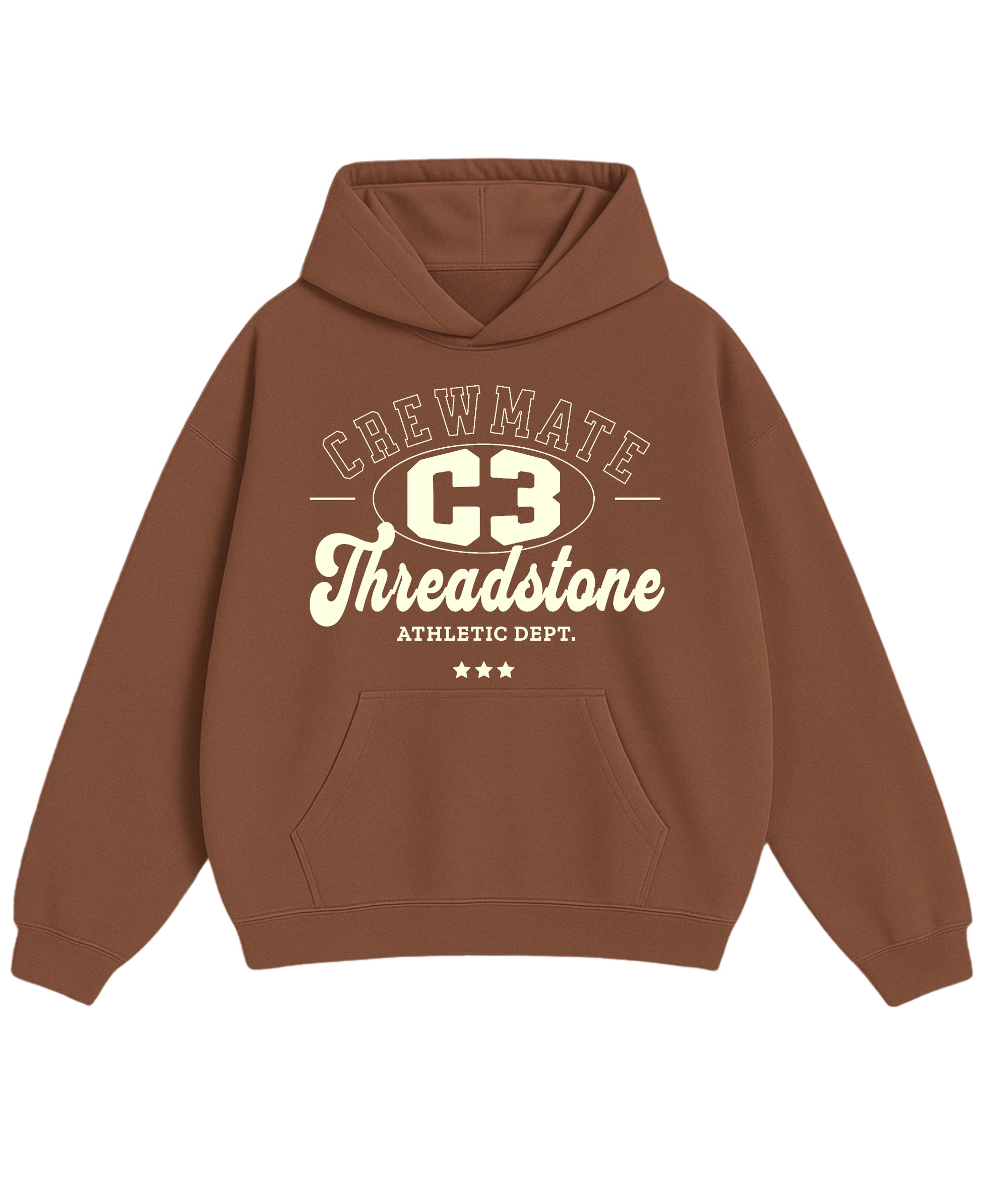 Mocha Brown Oversized Hoodie Front Design
