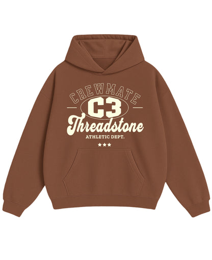Mocha Brown Oversized Hoodie Front Design