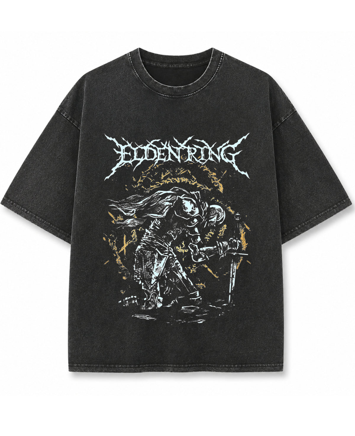 Vintage Fade Wash Oversized T-shirt Front Design