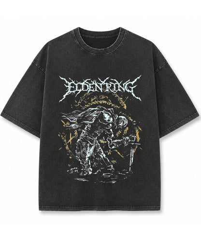 Vintage Fade Wash Oversized T-shirt Front Design