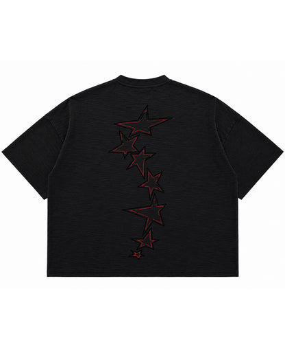 Graphite Boxy Slub tee Back Design